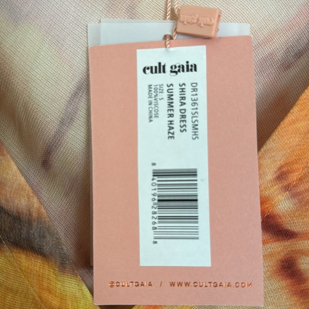 Cult Gaia NWT Shira Summer Haze Dress MSRP$620 in 100% Viscose with inside Slip. - Picture 8 of 11